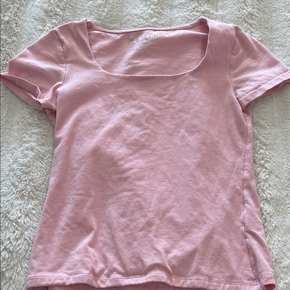 Splash Tops - Light Pink Square Neck Top
